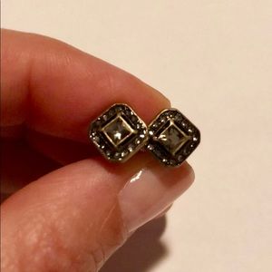 Chloe + Isabel Silver Pave Stud Earrings